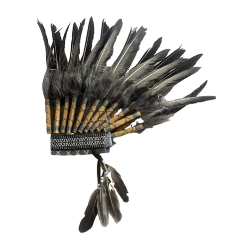 Colcolo Indianerhut mit Künstlichen Federn, Kopfschmuck für Die Bühne, Halloween Verkleidung von Colcolo