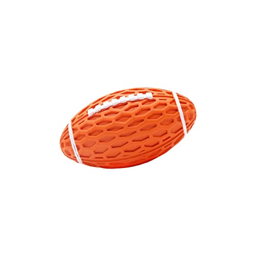 Colcolo Interaktives Ball-Rugby für Hunde, Haustierspiel, Robustes Gummi, strapazierfähig, quietschende Spielzeugbälle für Hunde, Kauspielzeug zum, Orange groß Colcolo Interaktives Ball-Rugby für Hunde, Haustierspiel, Robustes Gummi, strapazierfähig, quietschende Spielzeugbälle für Hunde, Kauspielzeug zum, Orange groß von Colcolo