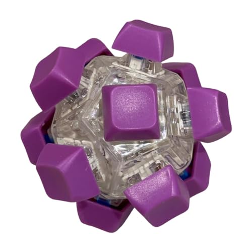 Colcolo Keyboard Fidget Keyboard Party Geschenk tragbares sensorisches Spielzeugklicker für Arbeit Office Klassenzimmer Erwachsene , Dunkles Lila von Colcolo