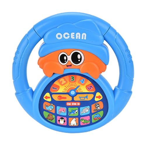 Colcolo Kinder Lenkradspielzeug Early Early Educational Interactive Lightweight Driving Controller Sensorisches Spielzeug für Jungen Geburtstag Reisen, Blau von Colcolo
