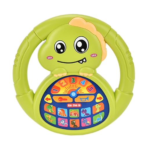 Colcolo Kinder Lenkradspielzeug Early Early Educational Interactive Lightweight Driving Controller Sensorisches Spielzeug für Jungen Geburtstag Reisen, GrÜn von Colcolo
