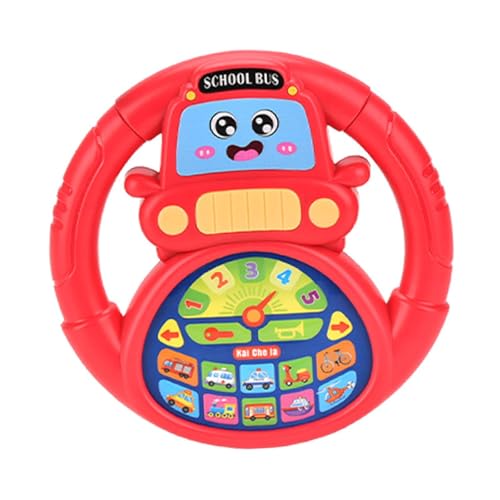 Colcolo Kinder Lenkradspielzeug Early Early Educational Interactive Lightweight Driving Controller Sensorisches Spielzeug für Jungen Geburtstag Reisen, Rot von Colcolo