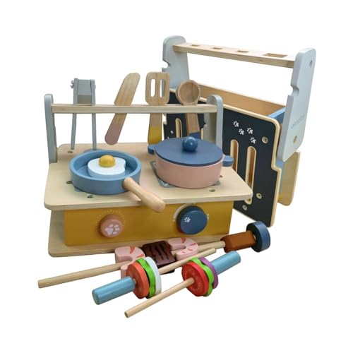 Colcolo Kochspielzeug-Set für die Küche, Spielzeug für den Herd, Rollenspiel, interaktives Frühstücksküchen-Spielset, Kochset für Geburtstagsgeschenke von Colcolo