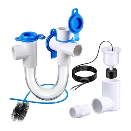 Colcolo Kondensatfalle, PVC-U-Falle, Mehrzweckreparatur mit Reinigungsbürste, Kondensatablauf für -Systeme, Belüftung, Wohnheim, Hotel, Style A von Colcolo