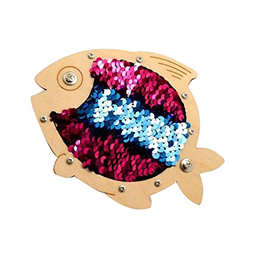 Colcolo Kreatives DIY-Holzspielzeug-Board für Kleinkinder -, glatt und lernfördernd, Roter Fisch von Colcolo