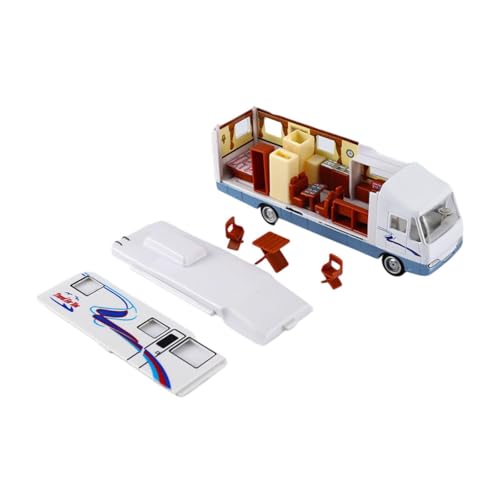 Colcolo Legierung RV Modell Mini RV Modell Auto Spielzeug Auto Wohnmobil Spielzeug Miniatur Pull Back RV Spielzeug Abnehmbare zu öffnende Tür für Kinder von Colcolo
