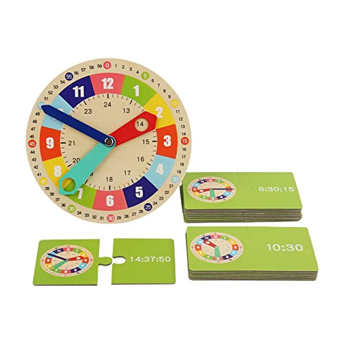 Colcolo Lernuhr aus Holz, Kindergartenspielzeug, pädagogische Montessori-Lehrhilfen, Zahlenlernuhr für Spiel, Unterrichtsspielzimmer, Zimmerwand Colcolo Lernuhr aus Holz, Kindergartenspielzeug, pädagogische Montessori-Lehrhilfen, Zahlenlernuhr für Spiel, Unterrichtsspielzimmer, Zimmerwand von Colcolo