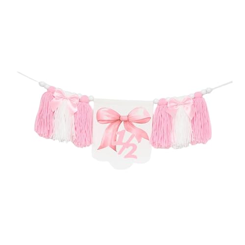 Colcolo Mädchen halbe Geburtstagsfeier Dekorationen, 1/2 Geburtstag Hochstuhl Banner Home Dekoration Foto Requisiten Quasten Holzperle Girlande Colcolo Mädchen halbe Geburtstagsfeier Dekorationen, 1/2 Geburtstag Hochstuhl Banner Home Dekoration Foto Requisiten Quasten Holzperle Girlande von Colcolo