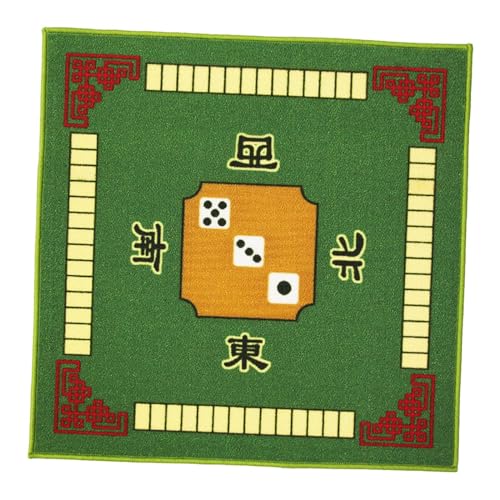 Colcolo Mahjong-Spieltisch-Abdeckung, Brettspielmatte, rutschfest, 78 x 78 cm, Mahjong-Zubehör, Tischdecke für Fliesenspiele, Kartenspiele, Zuhause, Grün von Colcolo