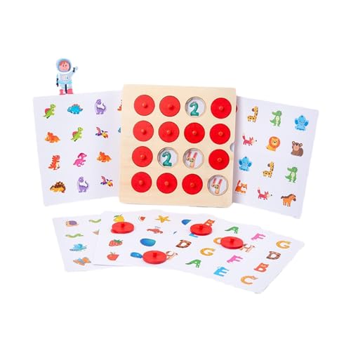 Colcolo Memory-Spiel, Montessori-Spielzeug, pädagogisches Spielzeug, praktisches Memory-Schachspiel aus Holz, passendes Spiel für Geschenke, Tischplatte von Colcolo
