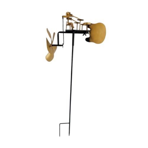 Colcolo Metall -Schlagzeuger Windmühle Garten Dekor Wetterfeste Kunst Figur Skulptur Statuen für Innenhof Hinterhof Terrasse Landschaft von Colcolo