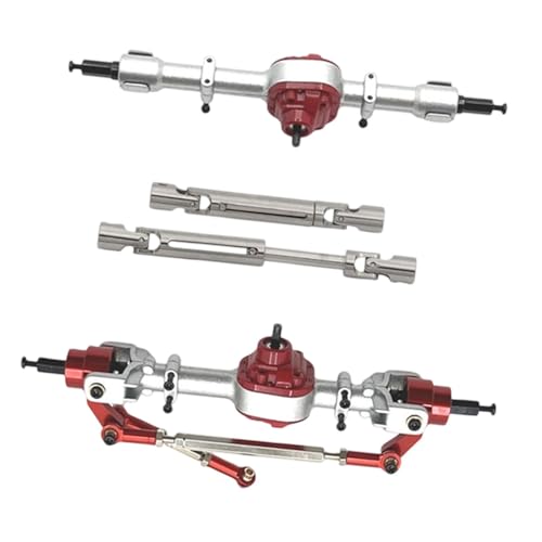 Colcolo Metall Vordere Hinterachsen Set Einstellbare Antriebswellen Ersatzteile DIY Modifizierte Robuste 1/12 RC Auto Upgrade Teile für MN82S LC79, Rot von Colcolo