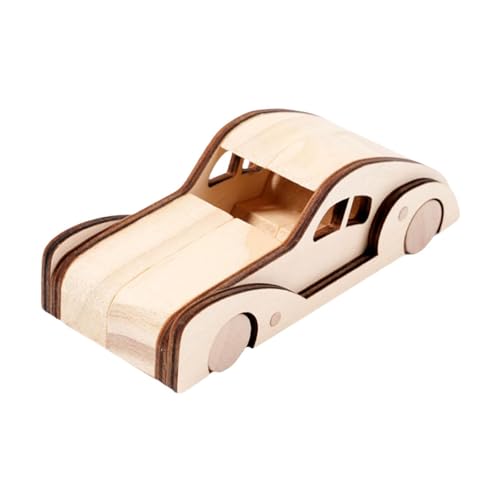 Colcolo Mini -Auto Graffiti Model Car Holzfarbe DIY einzigartiger Puzzle Holz DIY Toy Development Toy für Geburtstag Kinder Erwachsene, Style A von Colcolo