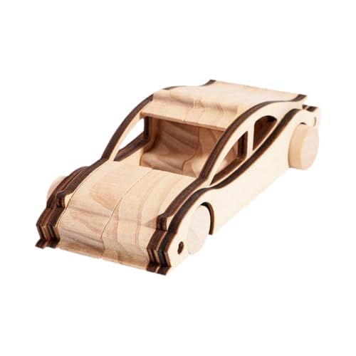 Colcolo Mini -Auto Graffiti Model Car Holzfarbe DIY einzigartiger Puzzle Holz DIY Toy Development Toy für Geburtstag Kinder Erwachsene, Style B von Colcolo