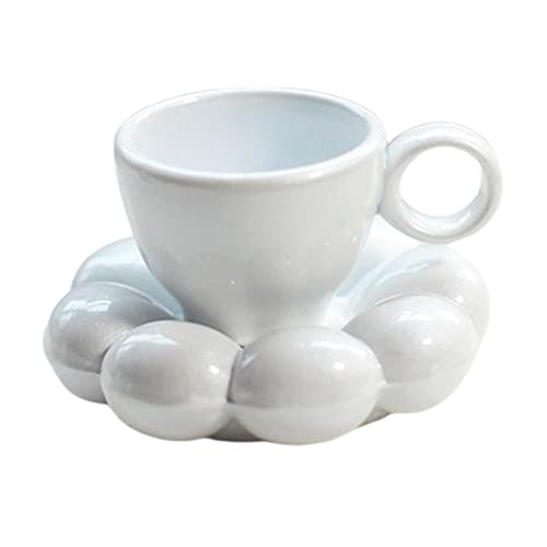 Colcolo Mini Puppenhaus Teetasse Dekoration Küchenzubehör Puppenhaus Dekoration Mehrzweck Kaffeetasse Im Maßstab 1:12 für Puppenhäuser DIY Einrichtungen, Weiß von Colcolo