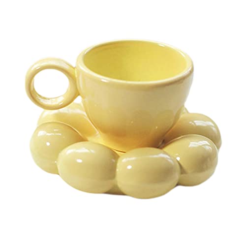 Colcolo Mini Puppenhaus Teetasse Dekoration Küchenzubehör Puppenhaus Dekoration Mehrzweck Kaffeetasse Im Maßstab 1:12 für Puppenhäuser DIY Einrichtungen, gelb von Colcolo