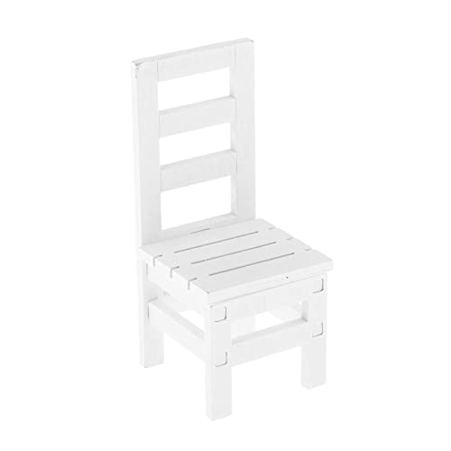 Colcolo Miniaturstuhl für Puppenhaus - 1/6 Maßstab Möbel Dekoration, Stuhl Weiß von Colcolo