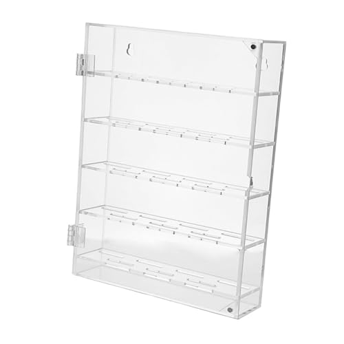 Colcolo Münzvitrine, 5-reihige Münzaufbewahrungsbox aus Acryl, tragbare Medaillenbox für Großväter und Väter, Klar von Colcolo