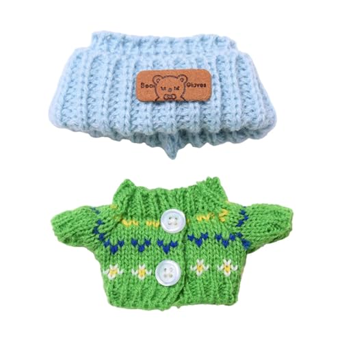Colcolo Niedlicher 15 cm Anhänger Puppenkleidung Strickpullover und Mütze Puppenzubehör Kleine Mädchen Geschenk Party Favor, Grün Und Blau Colcolo Niedlicher 15 cm Anhänger Puppenkleidung Strickpullover und Mütze Puppenzubehör Kleine Mädchen Geschenk Party Favor, Grün Und Blau von Colcolo