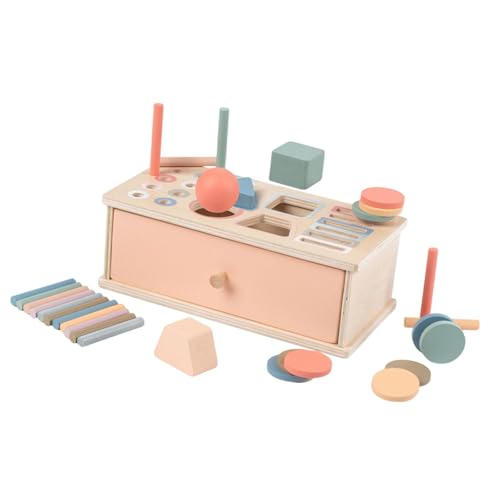 Colcolo Objekt Beständigkeit Box Spielzeug, Farbform sortieren Handaugenkoordination Bildung Holz Matching Spielzeug für Jungen Mädchen Kinder, 3 in 1 von Colcolo
