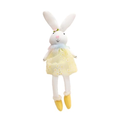 Colcolo Osterhasenpuppe Kaninchen Plüschspielzeug Figur Hauswarming Geschenk Stoffue Tierverzier für Wohnzimmer Büro Desktop, Gelb Colcolo Osterhasenpuppe Kaninchen Plüschspielzeug Figur Hauswarming Geschenk Stoffue Tierverzier für Wohnzimmer Büro Desktop, Gelb von Colcolo
