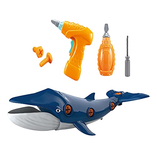 Colcolo Ozean-Meerestiere Spielzeug Figuren Desktop-Dekoration Lernspielzeug Unterwasser-Spielset 3D Schraube zusammengebautes Meeresleben für, Beluga von Colcolo