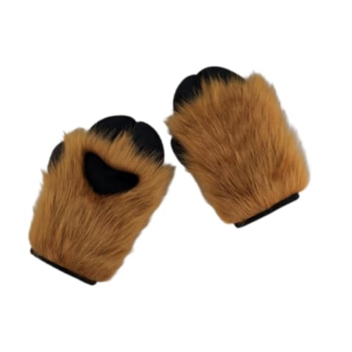 Colcolo Pfotenhandschuhe für Nachtclub, Bühnenauftritte, Partys, Braun Schwarz Colcolo Pfotenhandschuhe für Nachtclub, Bühnenauftritte, Partys, Braun Schwarz von Colcolo