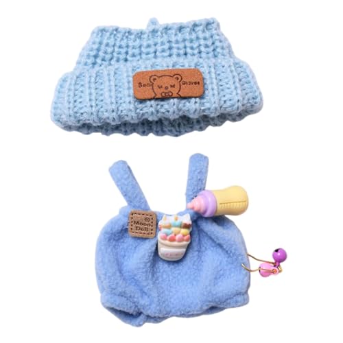 Colcolo Plüsch-Puppenkleidung, Anhänger, Puppen-Outfits, Fantasie, Koordination, Foto-Requisiten, niedliche Puppenkleidung, zum Verkleiden für, Blau mit Hut Colcolo Plüsch-Puppenkleidung, Anhänger, Puppen-Outfits, Fantasie, Koordination, Foto-Requisiten, niedliche Puppenkleidung, zum Verkleiden für, Blau mit Hut von Colcolo
