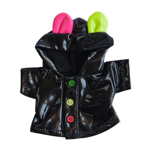 Colcolo Plüschpuppenkleidung, Spielzeugzubehör, komfortable Kostüme Mode kreative Puppe Regenmantel süß für Kinder Girls Geschenke, Schwarz Colcolo Plüschpuppenkleidung, Spielzeugzubehör, komfortable Kostüme Mode kreative Puppe Regenmantel süß für Kinder Girls Geschenke, Schwarz von Colcolo