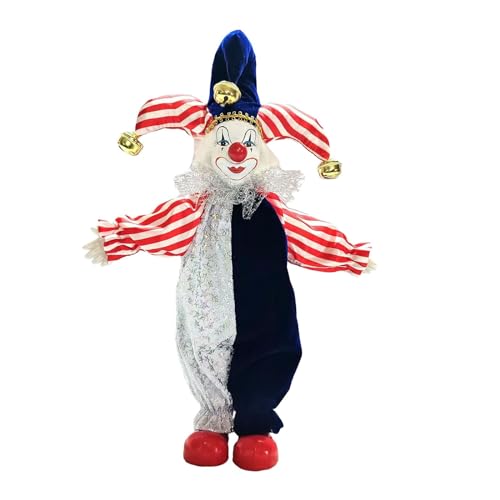 Colcolo Porzellan Clown Puppe Narren Puppe, Valentinstagsgeschenk für Kinder, Puppe, Halloween-Ornament für Kunsthandwerk, Partygeschenk von Colcolo