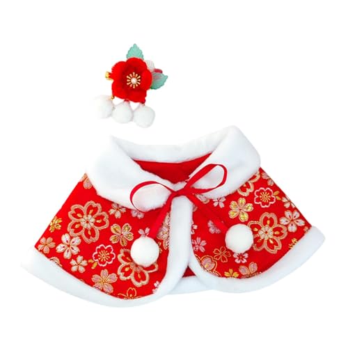 Colcolo Puppen Neujahrsumhang Miniaturkleidung DIY für Kindermode mit Haarschmuck Neujahrsponcho für 14,96'' Geburtstagsgeschenke, Rot Colcolo Puppen Neujahrsumhang Miniaturkleidung DIY für Kindermode mit Haarschmuck Neujahrsponcho für 14,96'' Geburtstagsgeschenke, Rot von Colcolo