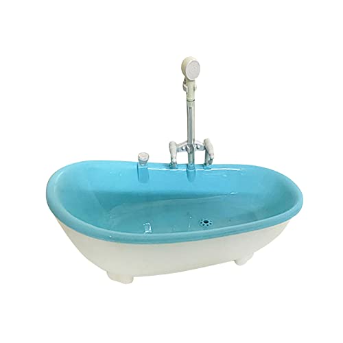 Colcolo Puppenhaus Badewanne Im Maßstab 1: 6, Puppenhaus Dekoration, Elektrisches Badezimmerzubehör für 12 Zoll Puppenfiguren, Geburtstagsgeschenke, Blau Colcolo Puppenhaus Badewanne Im Maßstab 1: 6, Puppenhaus Dekoration, Elektrisches Badezimmerzubehör für 12 Zoll Puppenfiguren, Geburtstagsgeschenke, Blau von Colcolo