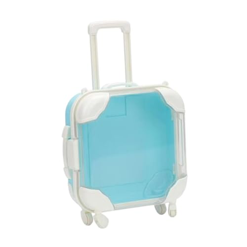 Colcolo Puppenkoffer-Box, Anzieh-Rollenspiel, niedliche Szene, Puppen-Reisegepäck, DIY-Puppenspielzeug für Partybevorzugung, Kinder, Blau von Colcolo