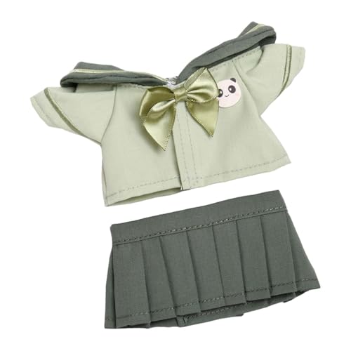 Colcolo Puppenoberteil und -Kleid, handgefertigte Kleidung, weiche DIY-Puppenkleidung, Accessoires für 20-cm-Puppen, GrÜn Colcolo Puppenoberteil und -Kleid, handgefertigte Kleidung, weiche DIY-Puppenkleidung, Accessoires für 20-cm-Puppen, GrÜn von Colcolo