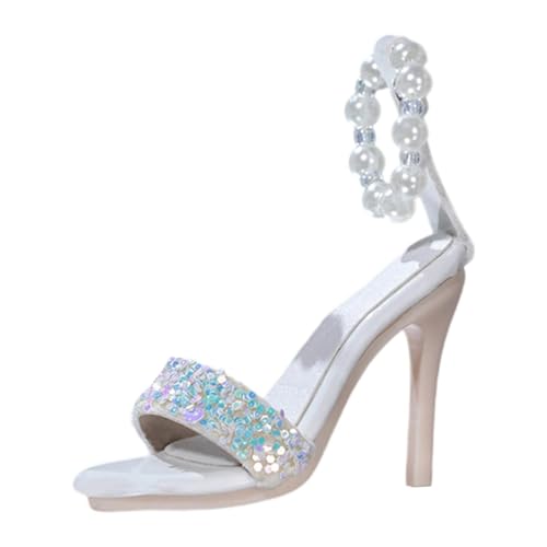 Colcolo Puppenschuhe im Maßstab 1/4, Puppenkostüm-Zubehör, Damen-High-Heels, trendiges Ankleide-Miniaturmodell für weibliche Actionfiguren, Weiß Colcolo Puppenschuhe im Maßstab 1/4, Puppenkostüm-Zubehör, Damen-High-Heels, trendiges Ankleide-Miniaturmodell für weibliche Actionfiguren, Weiß von Colcolo