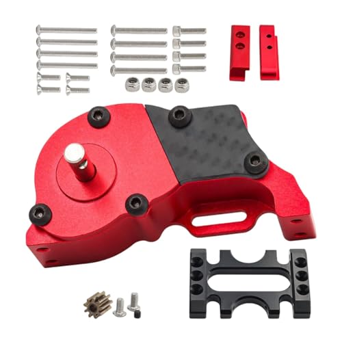 Colcolo Raupengetriebe Lcg-Getriebe Lcg-Getriebe Metall RC-Modellfahrzeugteil Leichtes Getriebegehäuse für RC-Crawler-Auto im Maßstab 1:10, Rot von Colcolo
