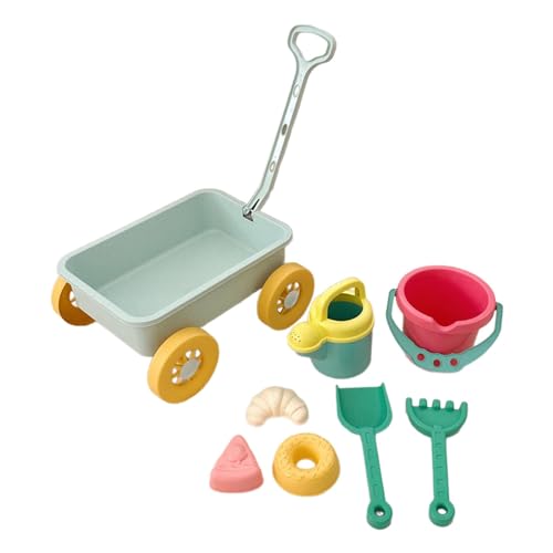 Colcolo Sandkastenspielzeug, Sandrad, Wassereimer, Werkzeuge, Sandspielzeug, Kinderwagen für Sommeraktivitäten, Blau von Colcolo