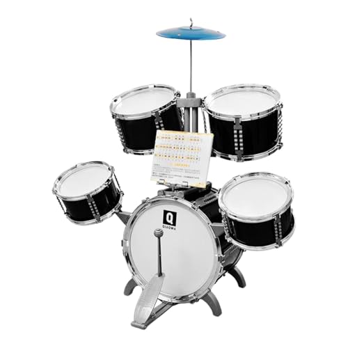 Colcolo -Schlagzeug, Percussion-Musikinstrumente, Spielzeug, kompaktes Musikspielzeug-Set für, Jungen, Mädchen, Kindertagskonzert, Schwarz Colcolo -Schlagzeug, Percussion-Musikinstrumente, Spielzeug, kompaktes Musikspielzeug-Set für, Jungen, Mädchen, Kindertagskonzert, Schwarz von Colcolo