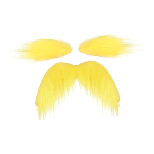 Colcolo Schnurrbart Augenbrauen Kostüm lustige Dekoration Halloween Bart für Leistung, Gelb Colcolo Schnurrbart Augenbrauen Kostüm lustige Dekoration Halloween Bart für Leistung, Gelb von Colcolo