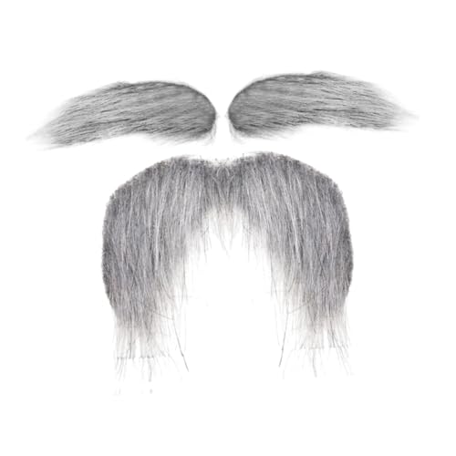 Colcolo Schnurrbart Augenbrauen Kostüm lustige Dekoration Halloween Bart für Leistung, Grau Colcolo Schnurrbart Augenbrauen Kostüm lustige Dekoration Halloween Bart für Leistung, Grau von Colcolo
