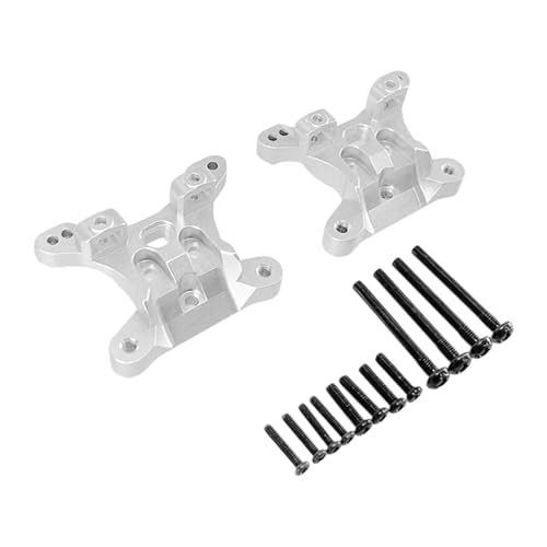 Colcolo Stoßdämpferhalterung vorne und hinten, 1:16 RC-Auto, Multifunktions-Stoßdämpferhalterung, Modifikation für RC-Crawler-Fahrzeuganbaugeräte, Silber Colcolo Stoßdämpferhalterung vorne und hinten, 1:16 RC-Auto, Multifunktions-Stoßdämpferhalterung, Modifikation für RC-Crawler-Fahrzeuganbaugeräte, Silber von Colcolo