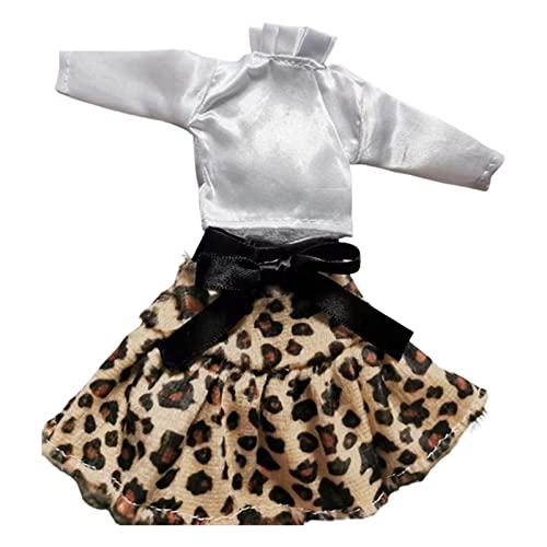 Colcolo Süße Puppenkleidung, Puppen Outfits, Mädchen Puppenkleider für Puppen, Rock mit Leopardenmuster von Colcolo