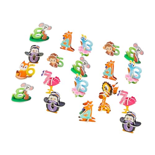 Colcolo Thematische 3D-Puzzles, Montessori-Spielzeug, sensorische Entwicklung, Feinmotorik, Form-Matching-Puzzle für Babys, Partygeschenke, Zahlen von Colcolo