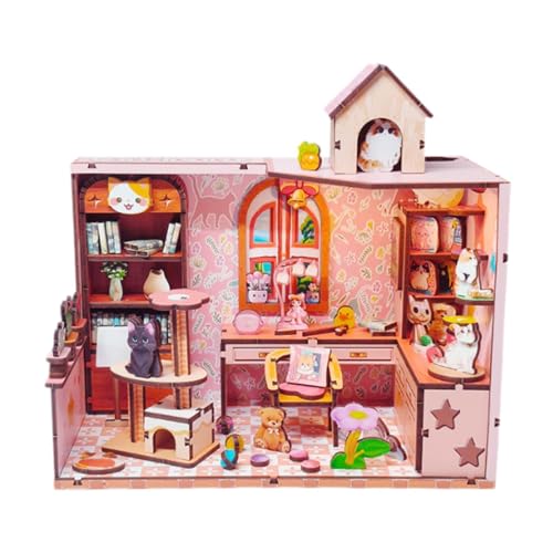 Colcolo Tiny House Diorama-Bausatz, 3D-Holzpuzzle, Heimdekoration, Ausstellungsstück, Ornamente, Kunstwerk, Mini-Hausbausatz für Kinder und Freunde Colcolo Tiny House Diorama-Bausatz, 3D-Holzpuzzle, Heimdekoration, Ausstellungsstück, Ornamente, Kunstwerk, Mini-Hausbausatz für Kinder und Freunde von Colcolo