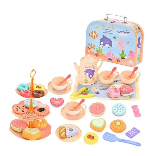Colcolo Tönte Tee Set Kitchen -Tabellengeschirr Set Treiben, Meerestiere von Colcolo