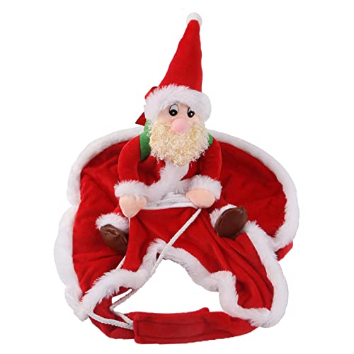 Colcolo Weihnachtskostüm für Haustiere, Weihnachtsmann-Kostüm, Reiten, Kleidung, Party, Kleidung, lustige Haustier-Weihnachtskleidung für, S von Colcolo