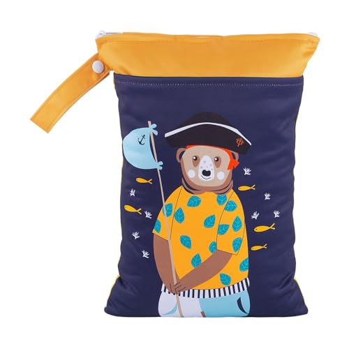 Colcolo Wickeltasche für Kleinkinder, Aufbewahrungstasche für Servietten, wasserdicht, waschbar, mit Reißverschlusstaschen für, Tiefes Blau von Colcolo