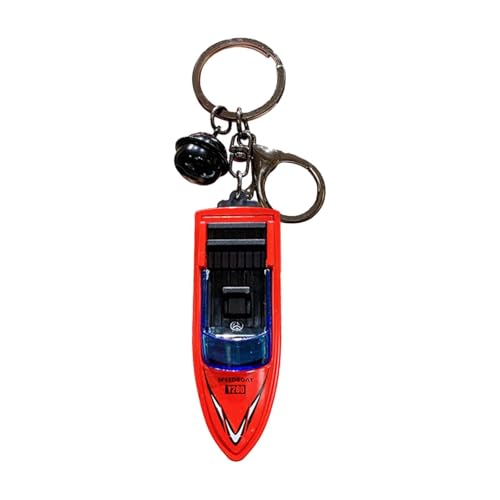 Colcolo Yacht-Schlüsselanhänger, Geburtstagsgeschenk, tragbar, kreativ, Souvenir, Damen und Herren, Metalllegierung, stilvoll, dekorativer Schlüsselanhänger, Rot von Colcolo