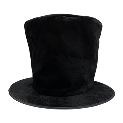 Colcolo Zaubererhut Cosplay Herren Damen Karneval Klassischer Flat Top Party Festival Zylinder, Schwarzer Flanell Colcolo Zaubererhut Cosplay Herren Damen Karneval Klassischer Flat Top Party Festival Zylinder, Schwarzer Flanell von Colcolo