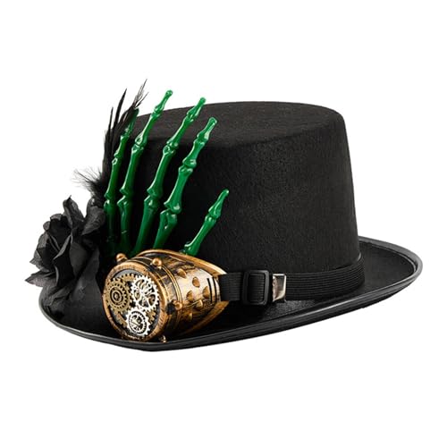 Colcolo Zylinder Filz Gothic Zauberer Hut für Halloween Mottoparty Maskerade von Colcolo
